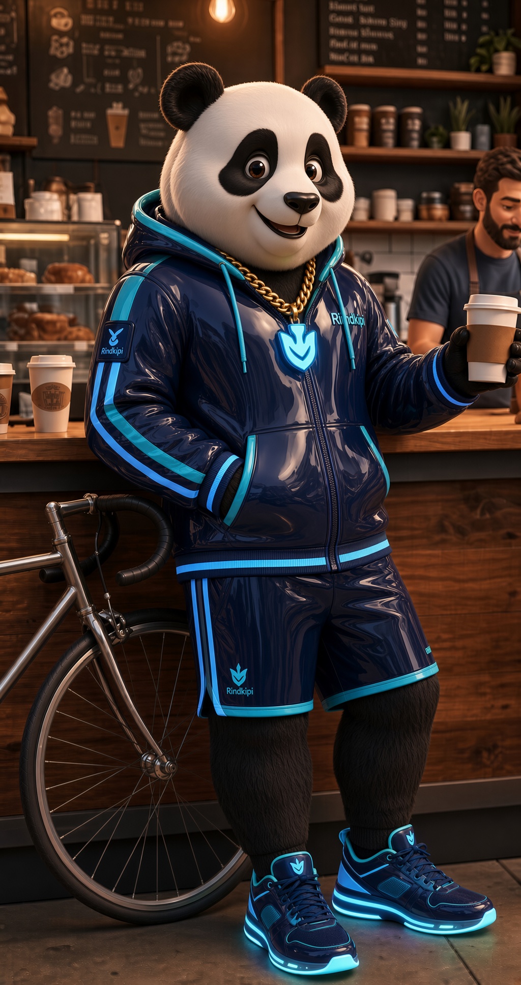 Chill Panda at the café